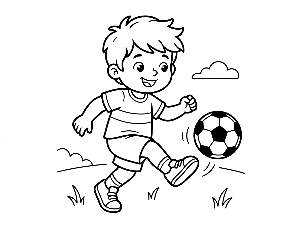 ילד משחק בכדור