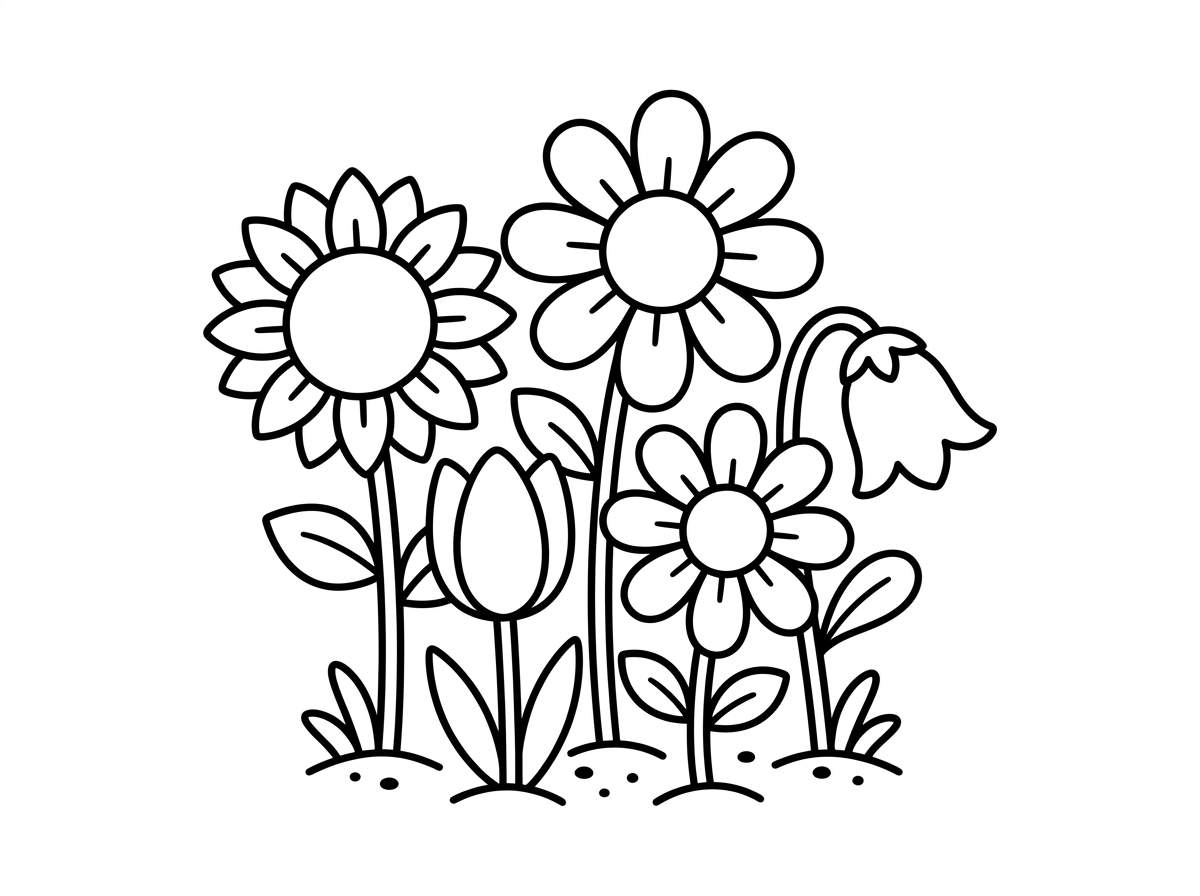 דפי צביעה של פרחים