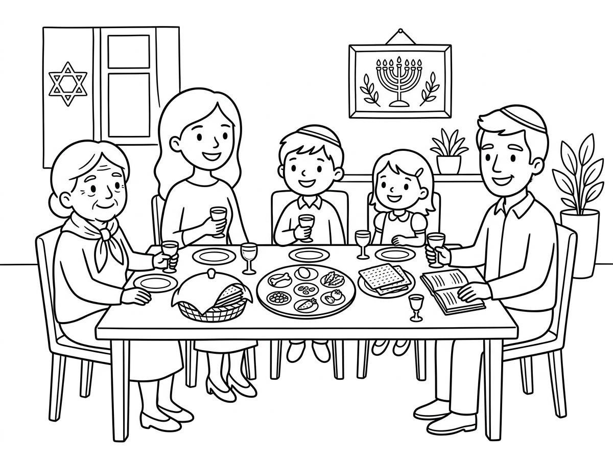 דף צביעה לפסח