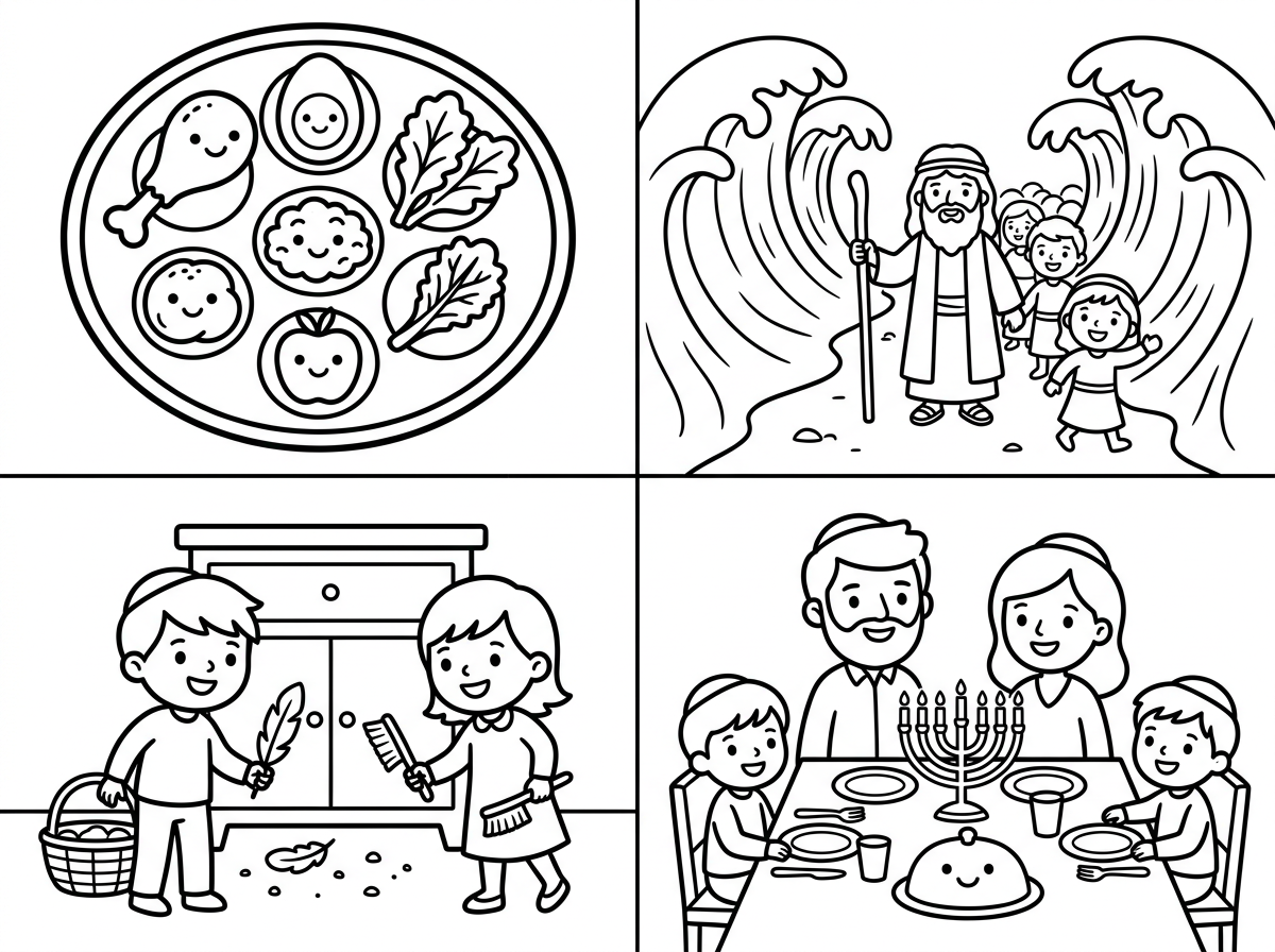 דפי צביעה פסח