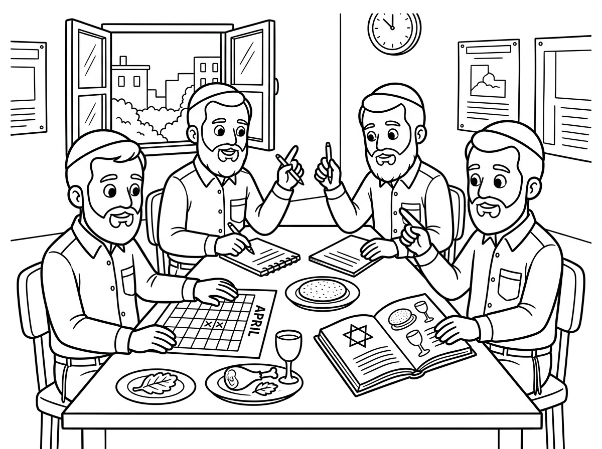 צור לי ציור של רבני שירות בתי הסוהר בישיבת היערכות לפסח