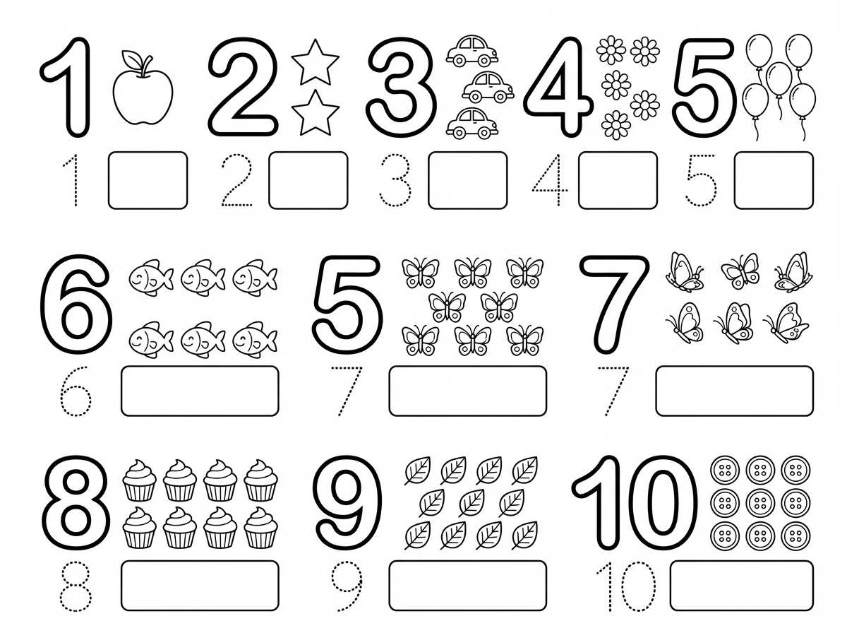 תכין לי דף עבודה דידקטי בנושא מספרים