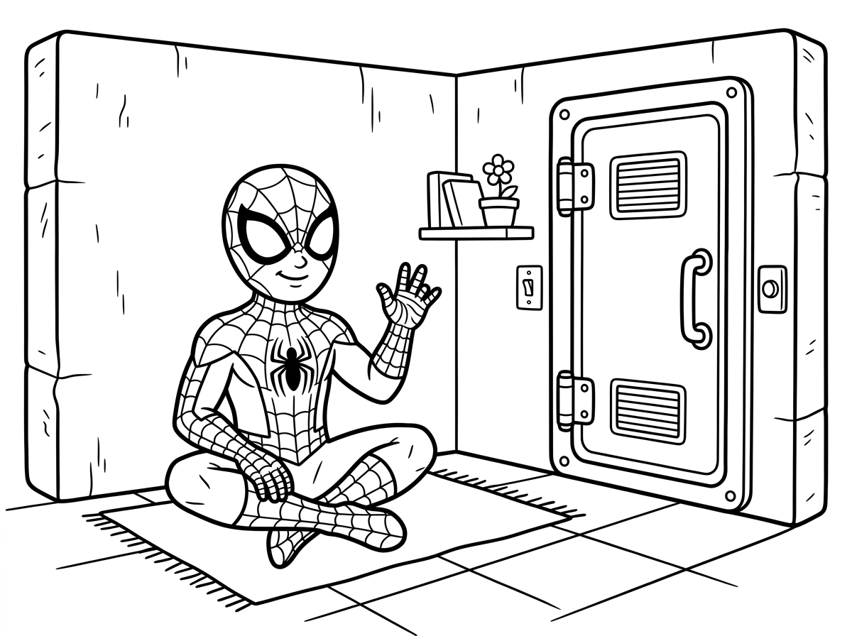 ספיידרמן יושב בממ"ד