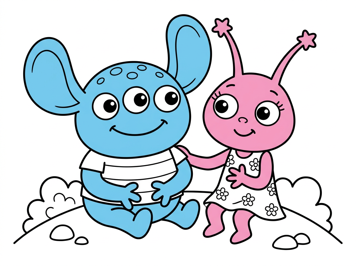 אני רוצה שתכין לי דף צביעה עם סטיץ ואנגל