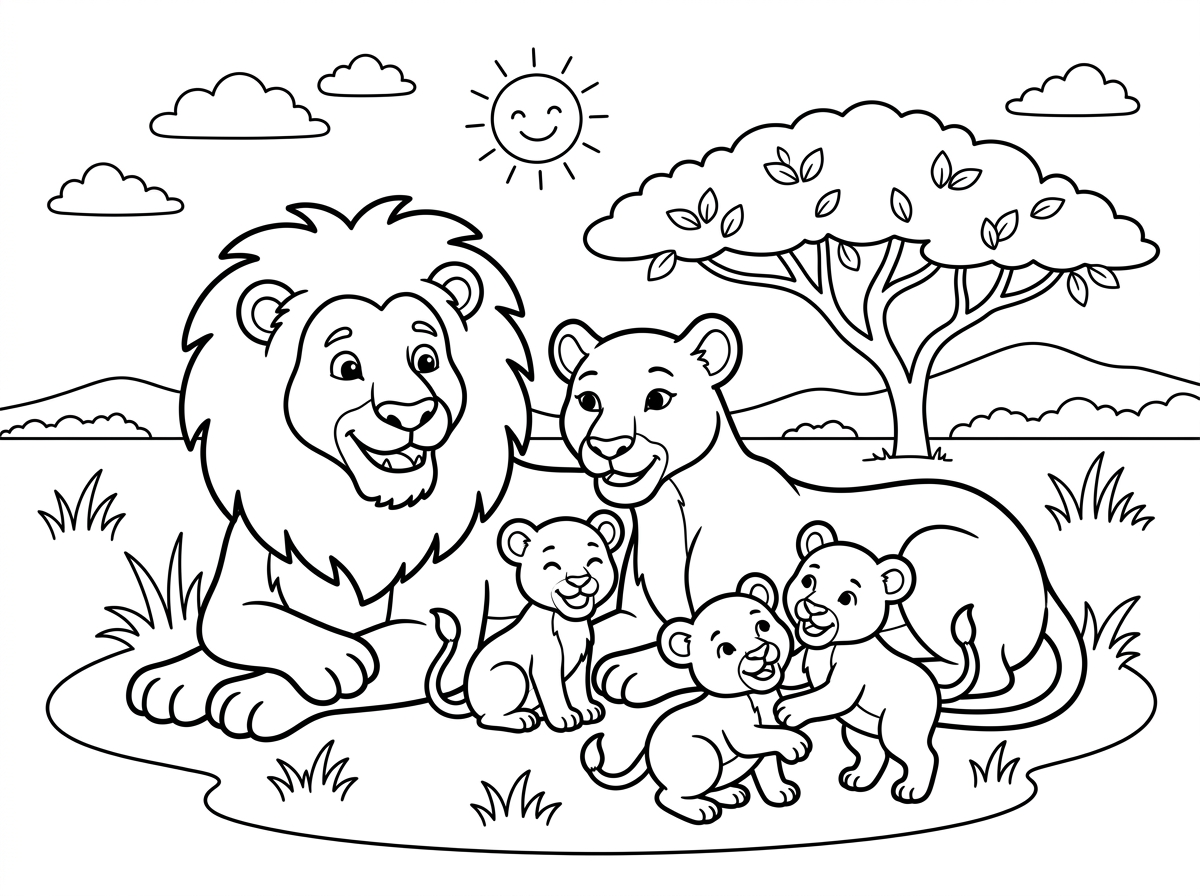 צור לי ציור של אריות