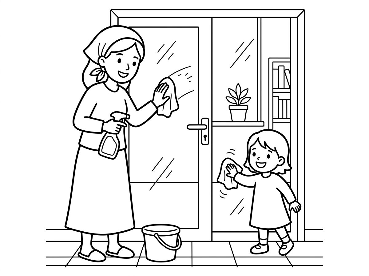 שהאמא תיהיה עם חצאית ומטפחת וחולצה ארוכה