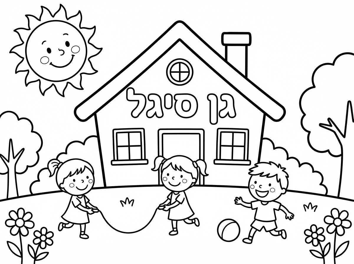 דף צביעה לילדי גן סיגל