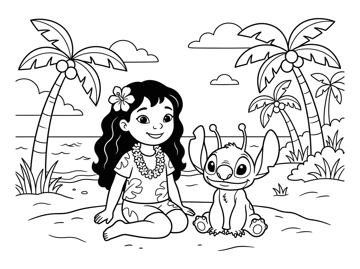 ציור צביעה של לילו וסטיצ'