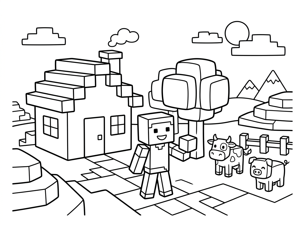 ציור של מיין קראפט