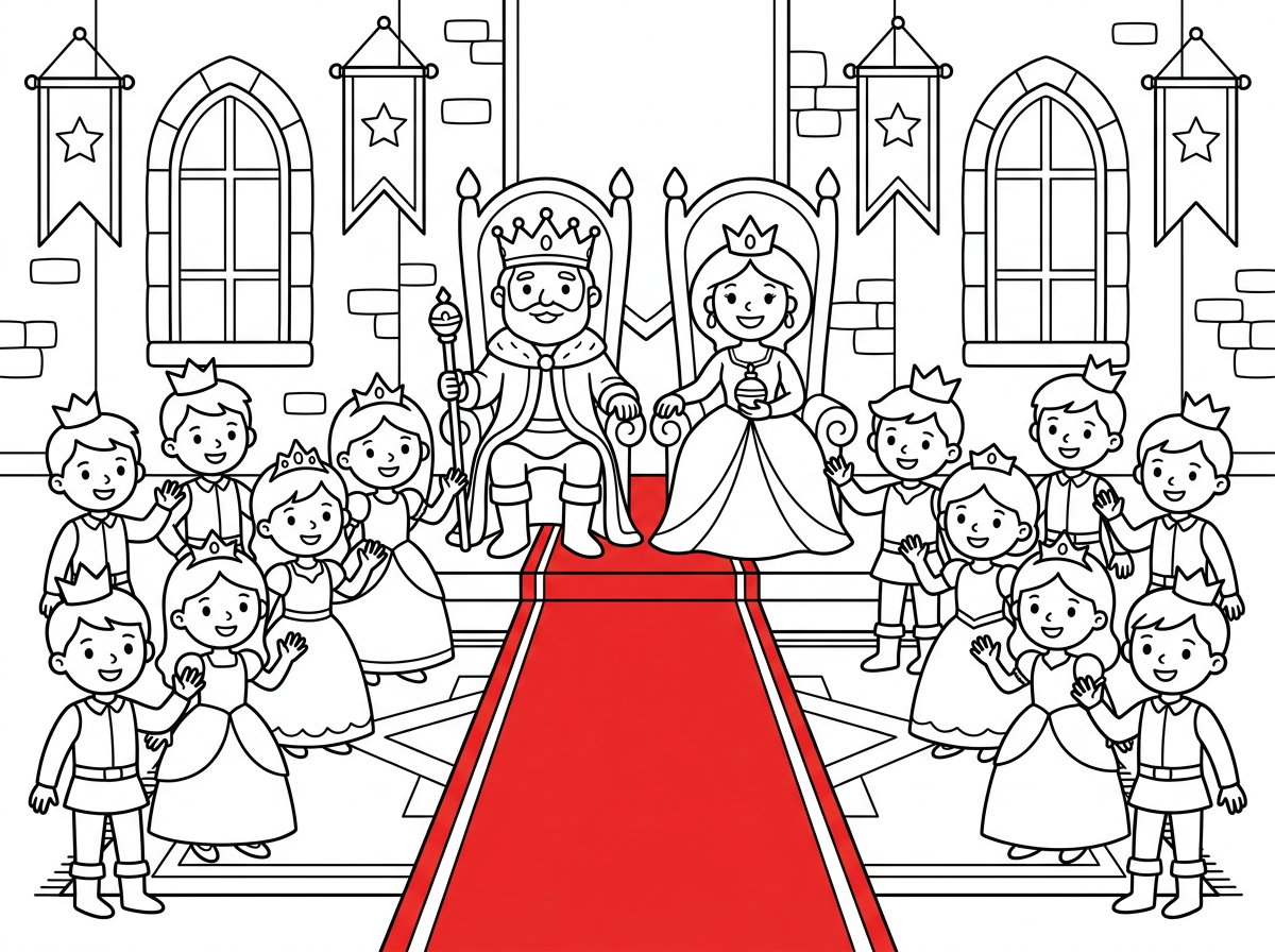 תעשה לי חדר גדול בארמון שיושבעם בו מלך ומלכה על כסאות מלכות ויש לפניהם שטיח אדום ומסביב יש הרבה נסיכים ונסיכות צנועים