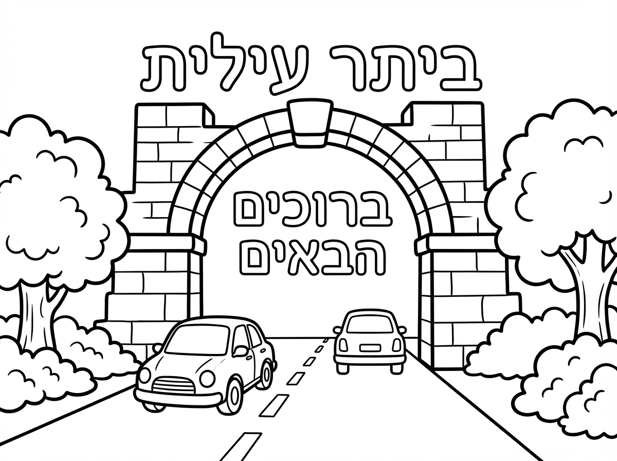 תמונה של הכניסה לעיר ביתר עלית