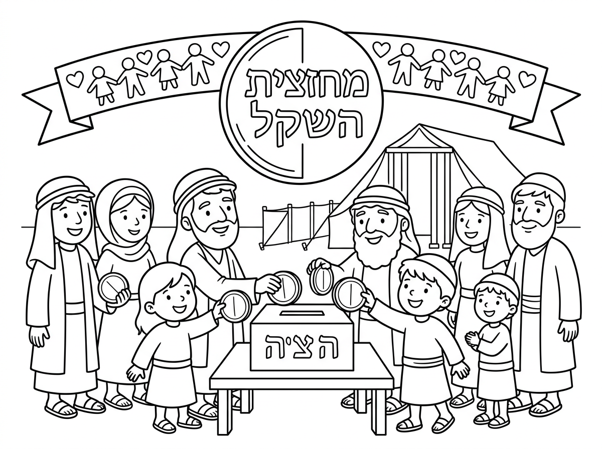 מקסים! אשמח גם לדף צביעה בנושא מחצית השקל מבוסס על שיחות הרבי מליובאוויטש בנושא