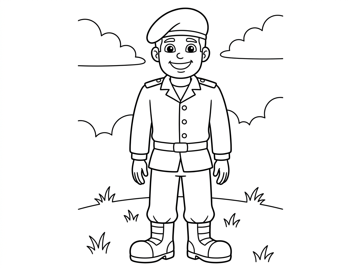 דף צביעה של חייל