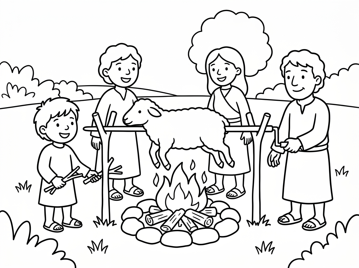 צלייה של קורבן פסח