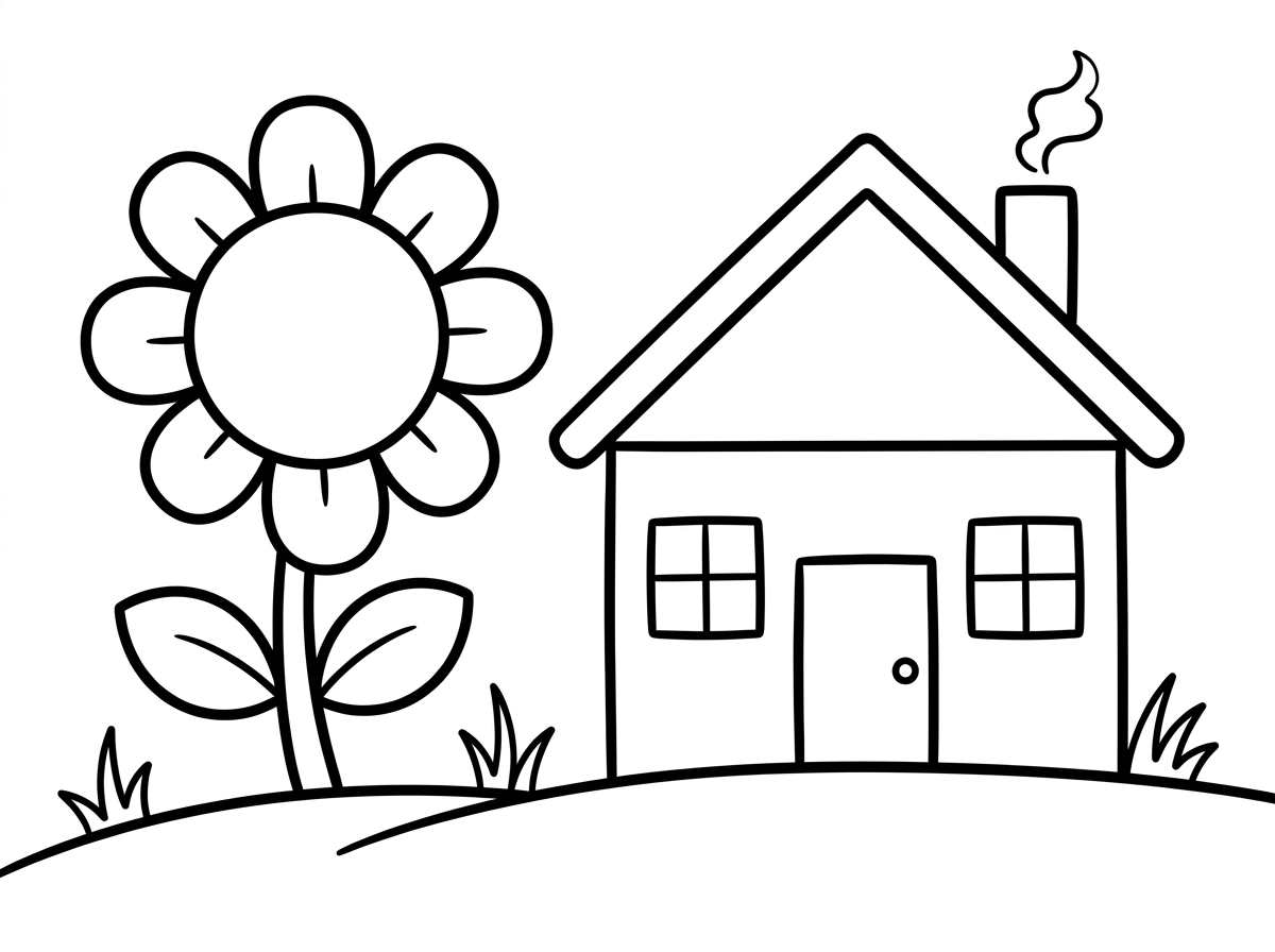 תצייר לי פרח ובית