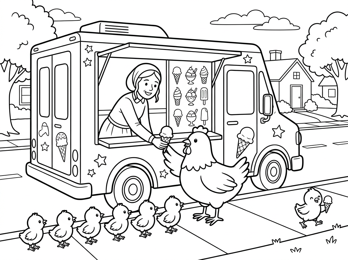 תשאיר אותו דבר 
רק תשנה שהמוכרת תביא את הגלידה לאמא אפרוחית
ולא לאישה ששמת