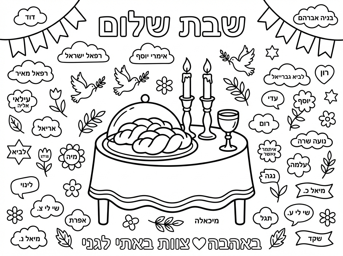 אשמח אם אפשר בלי הכיתוב ל...
אלא רק שבת שלום
ולמטה באהבה💗 צוות באתי לגני שמות ילדי הגן ששלחתי מפוזרים בקטן ולמעלה כתוב לנה ואין שם כזה, אודה שתדייק