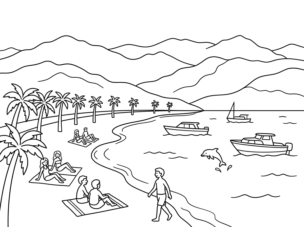 אשמח לדף צביעה שקשור לאילת