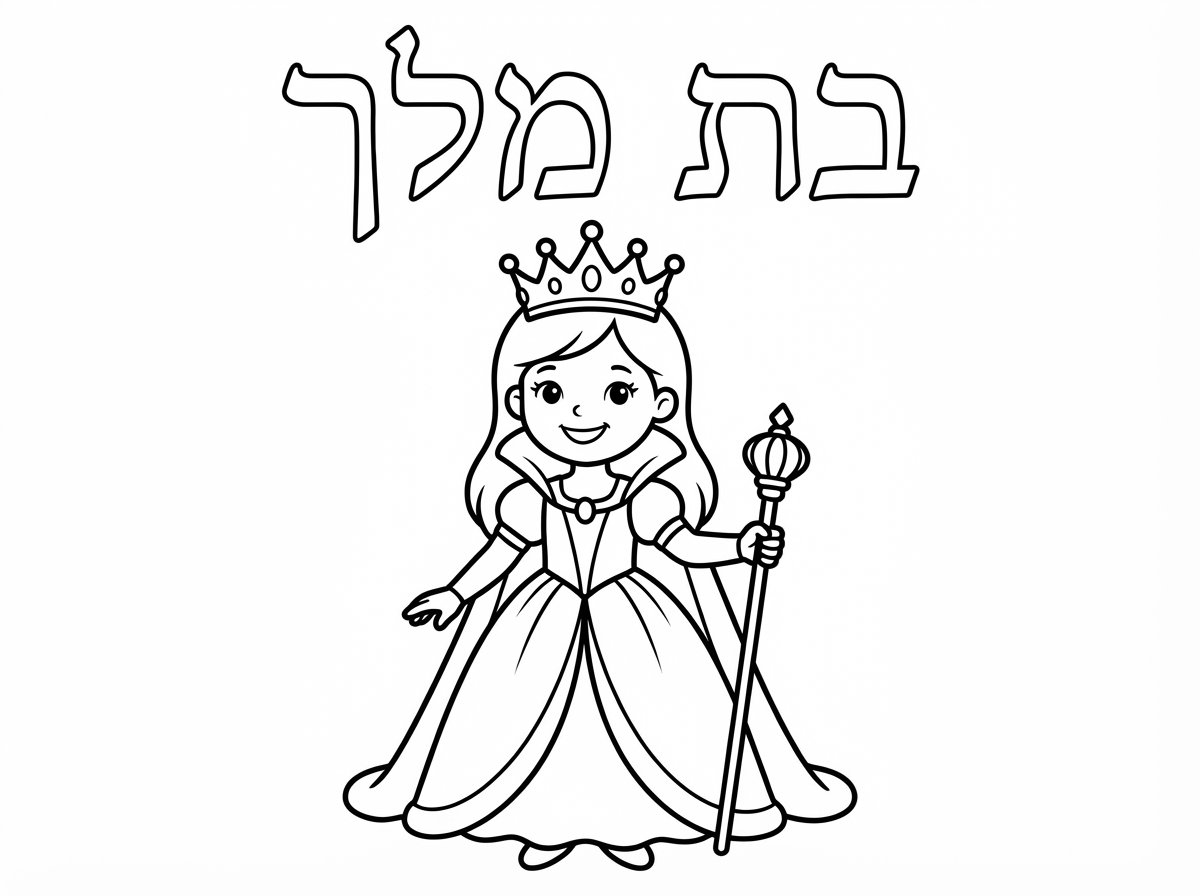 תוכל לעשות לי ילדה מחופשת למלכה ומעל כתוב בת מלך