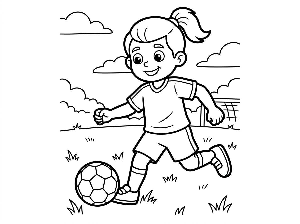 ילד עם קוקו משחק כדורגל