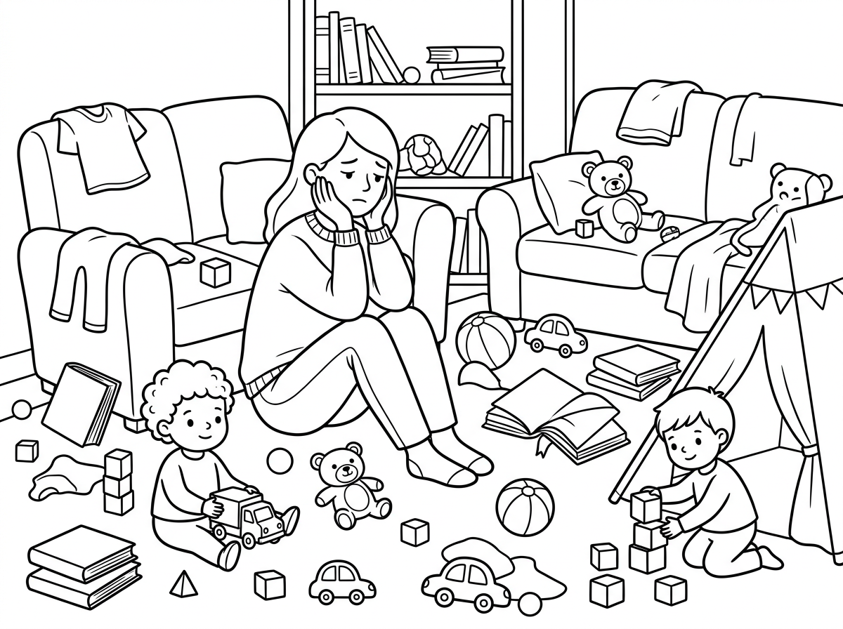 לא אני רוצה בית מבולגן מאוד ואמא עייפה