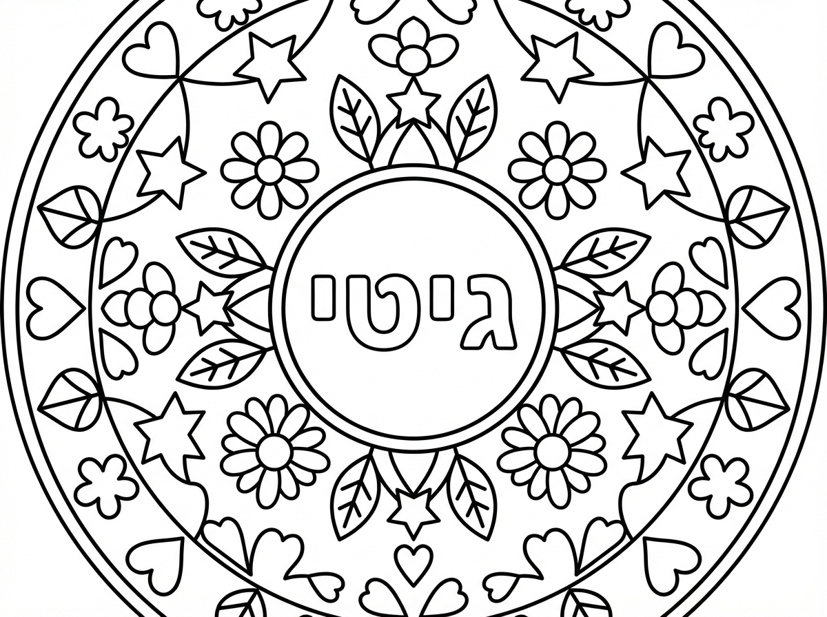 אני רוצה דף מנדלה שרשום גיטי