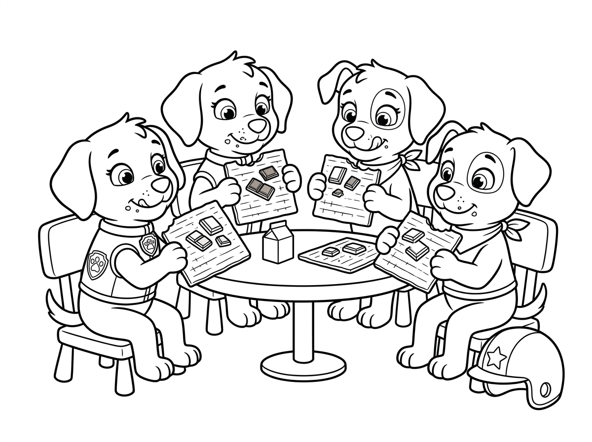 כלבות יחידת החילוץ  אוכלים מצה אם שוקולד