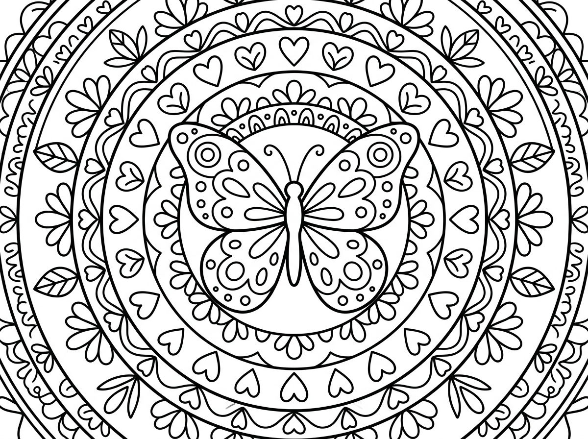 צור לי מנדלה עם פרפר באמצע