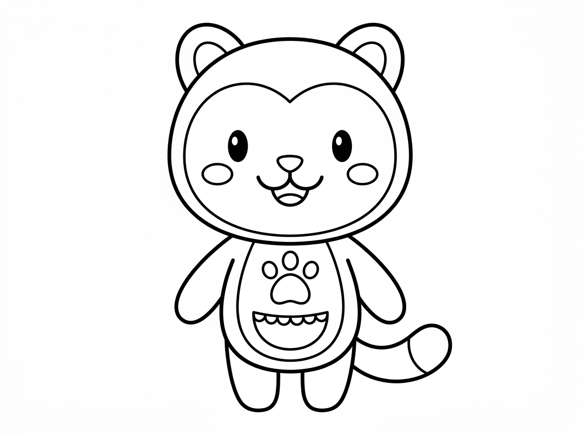 תעשה לי דף צביעה של קופסונית מבית הבובות של גבי