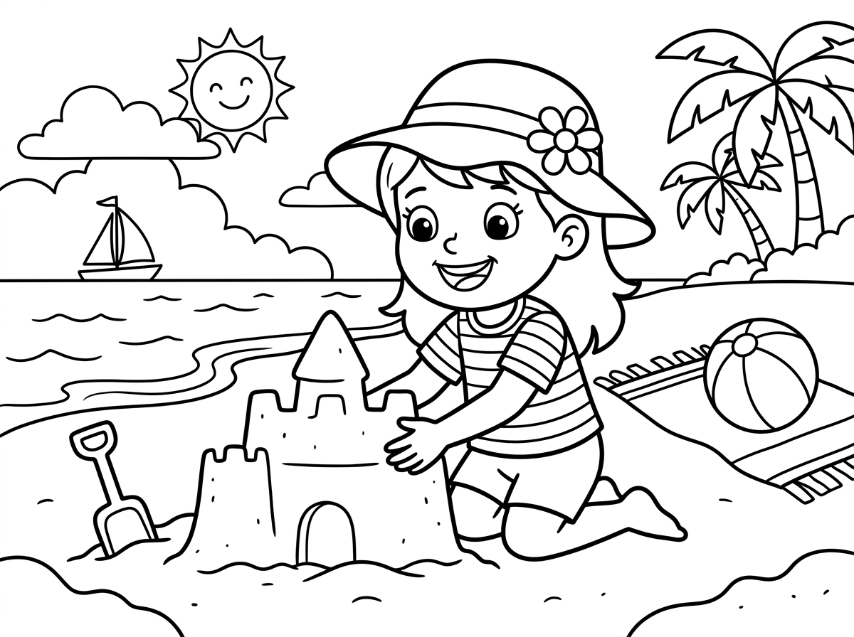 ילדה בחופשה