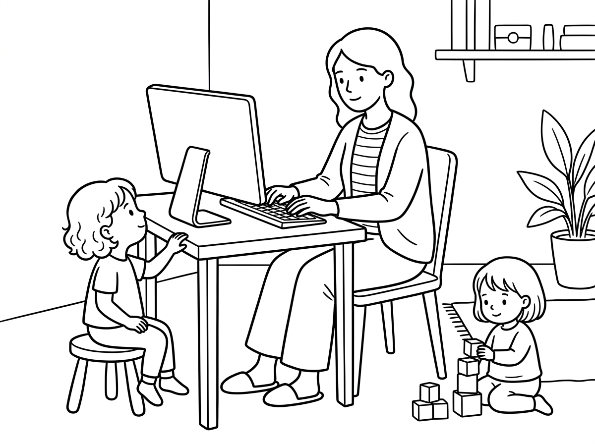 עובדת במחשב