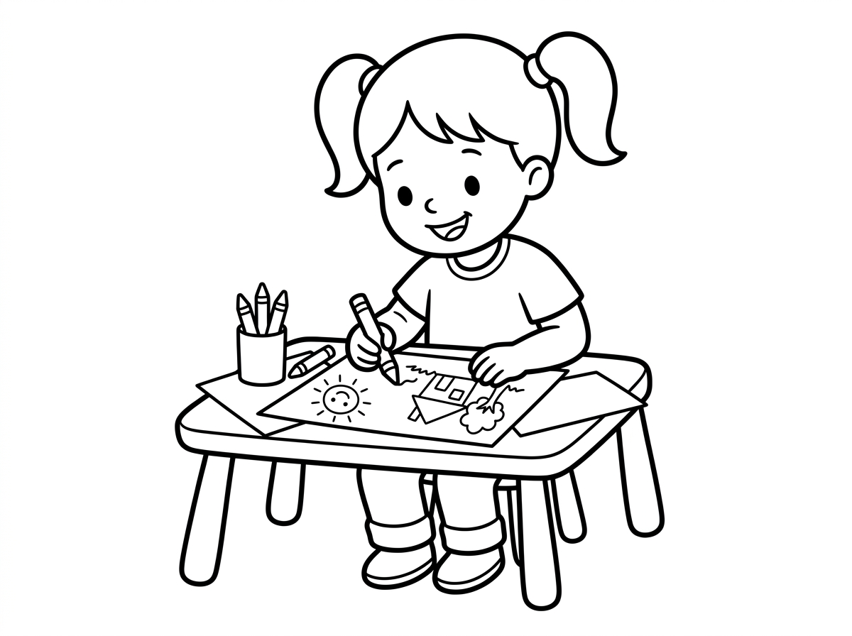 תכין לי ציור של ילד שמצייר