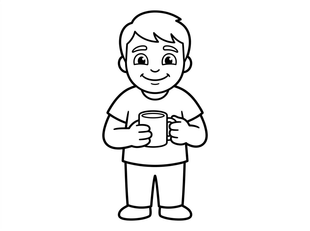 אפשר לעשות לי דף צביעה מהתמונה של הילד