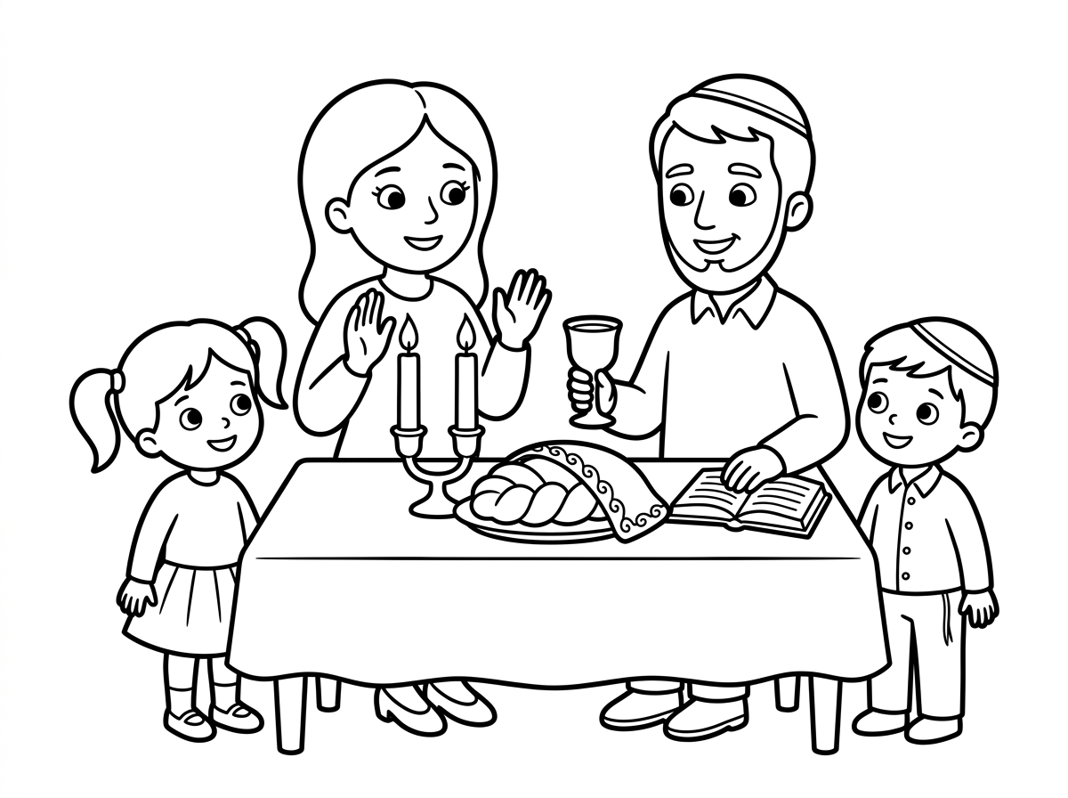 אני רוצה ציור של קבלת שבת