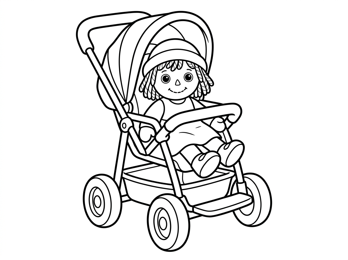 שלח לי ציור של עגלה ובובה