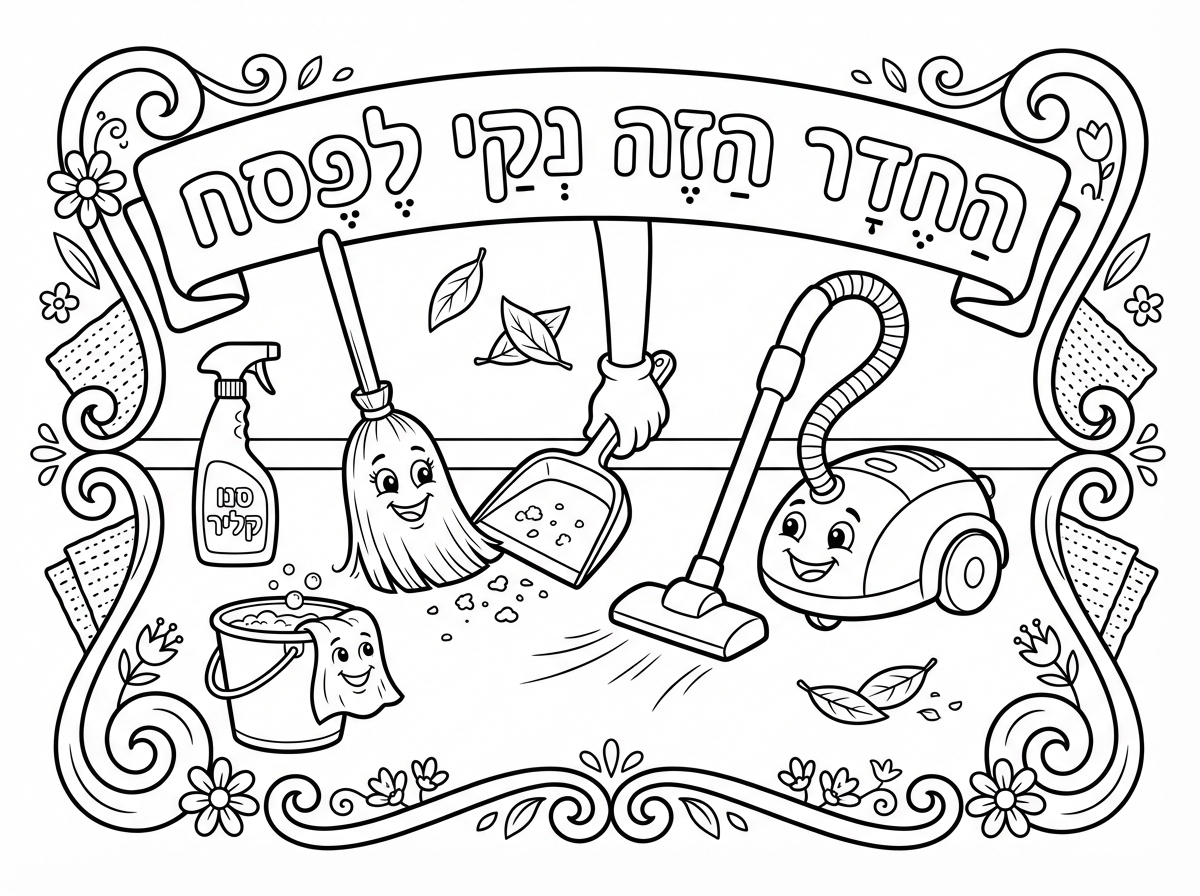 אולי דלי מים, סנו קלייר, אממ, כמו שעשיתם בתמונה הכי הכי הכי ראשונה, אממ עם עלה שמנקה. אז תעשה כל מיני דברים של ניקיון, סמרטוטים, דלי, מים,