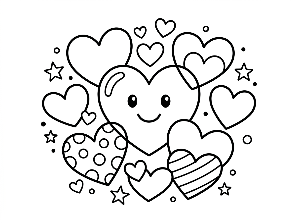 תעשה לי דף צביעה של לבבות