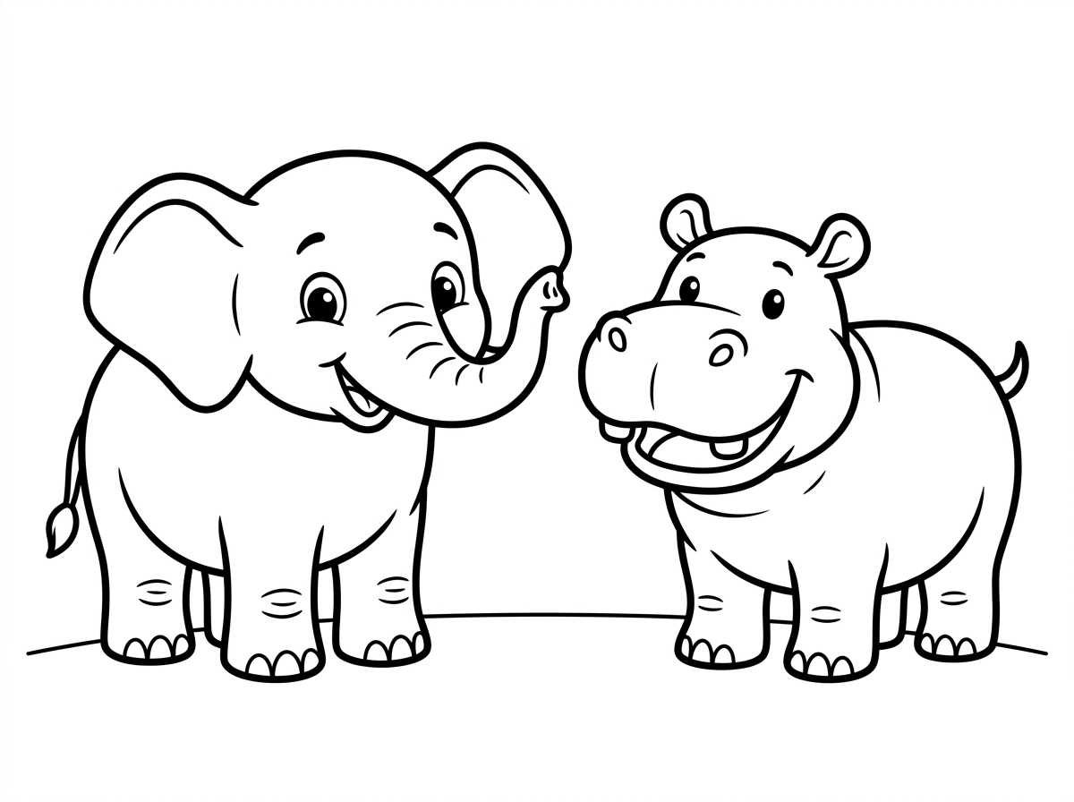 פיל והיפופוטם