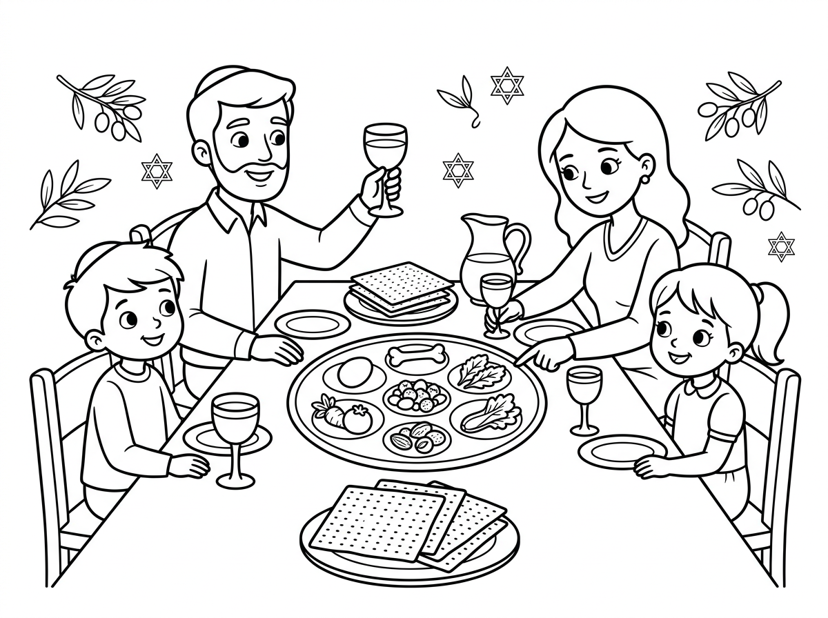 דף צביעה לפסח