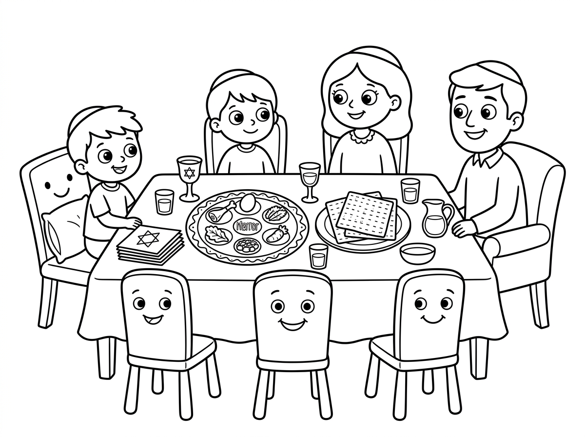 צייר לי שולחן ליל הסדר