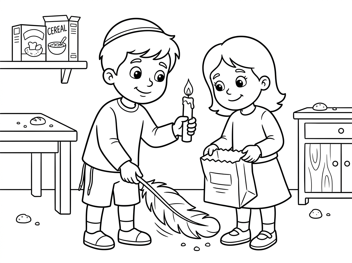 ציור של בדיקת חמץ