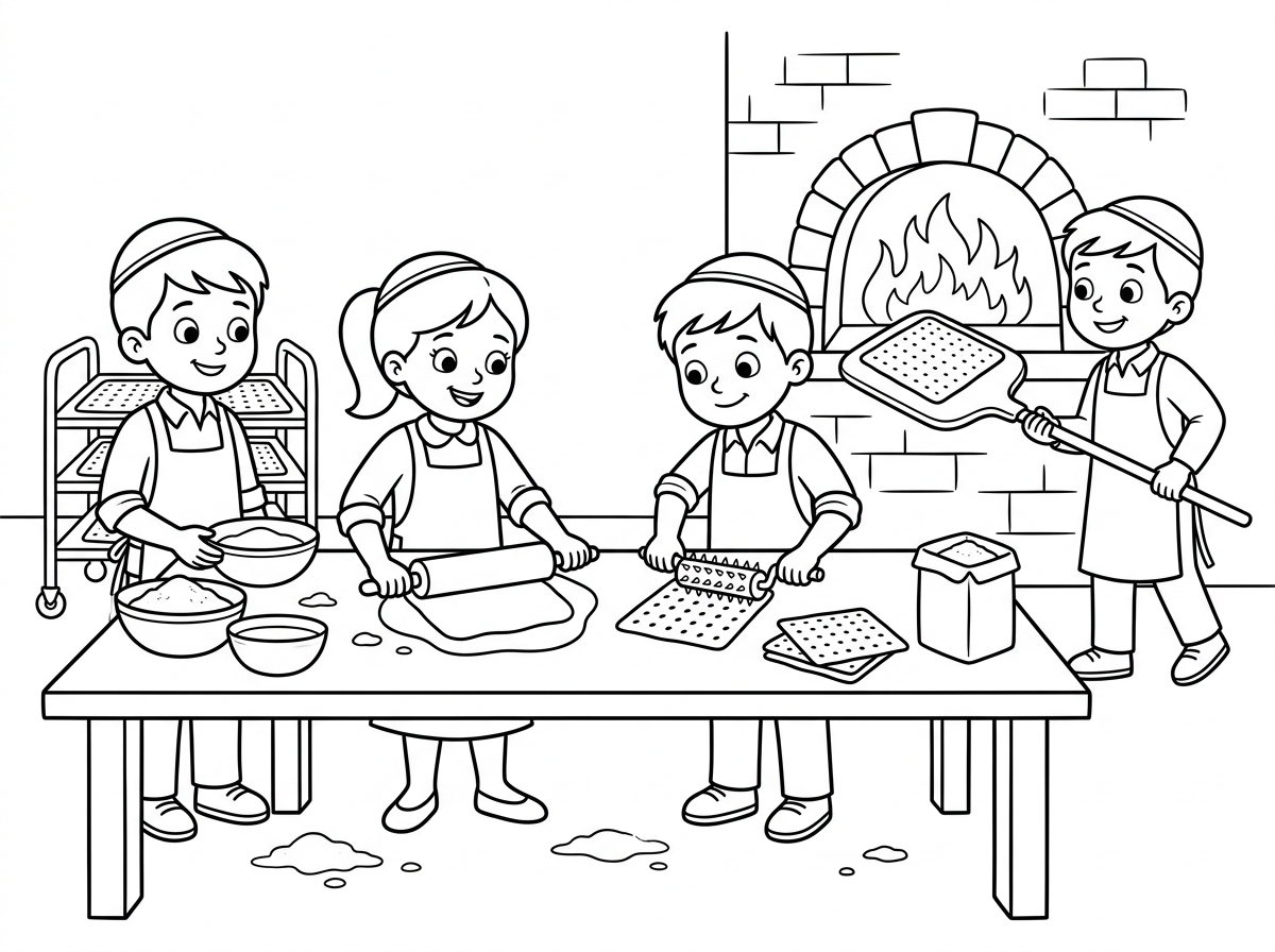 אני רוצה דף עבודה לפסח שחבי אפיית מצות