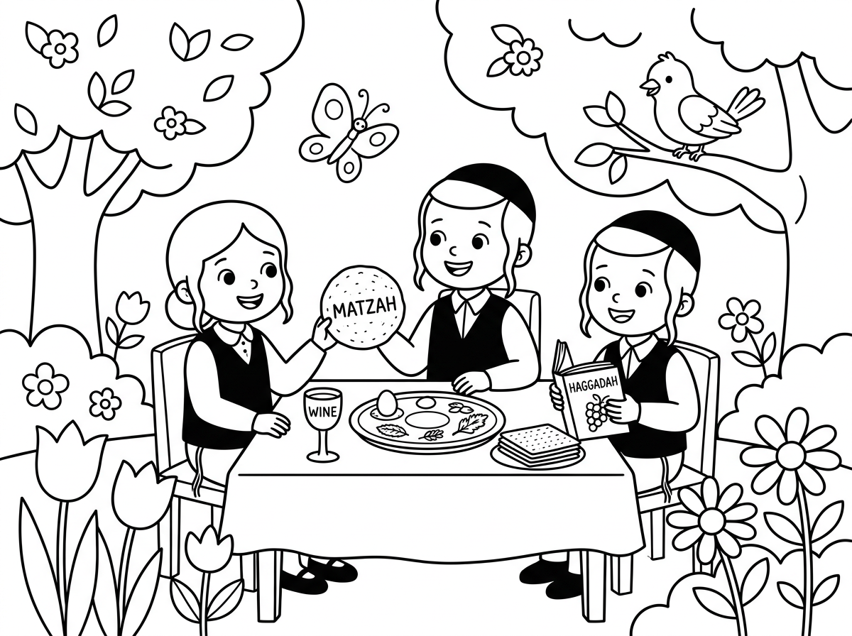 תצורי לי דפי עבודה חסידיים שמתאימים לפסח ואביב.