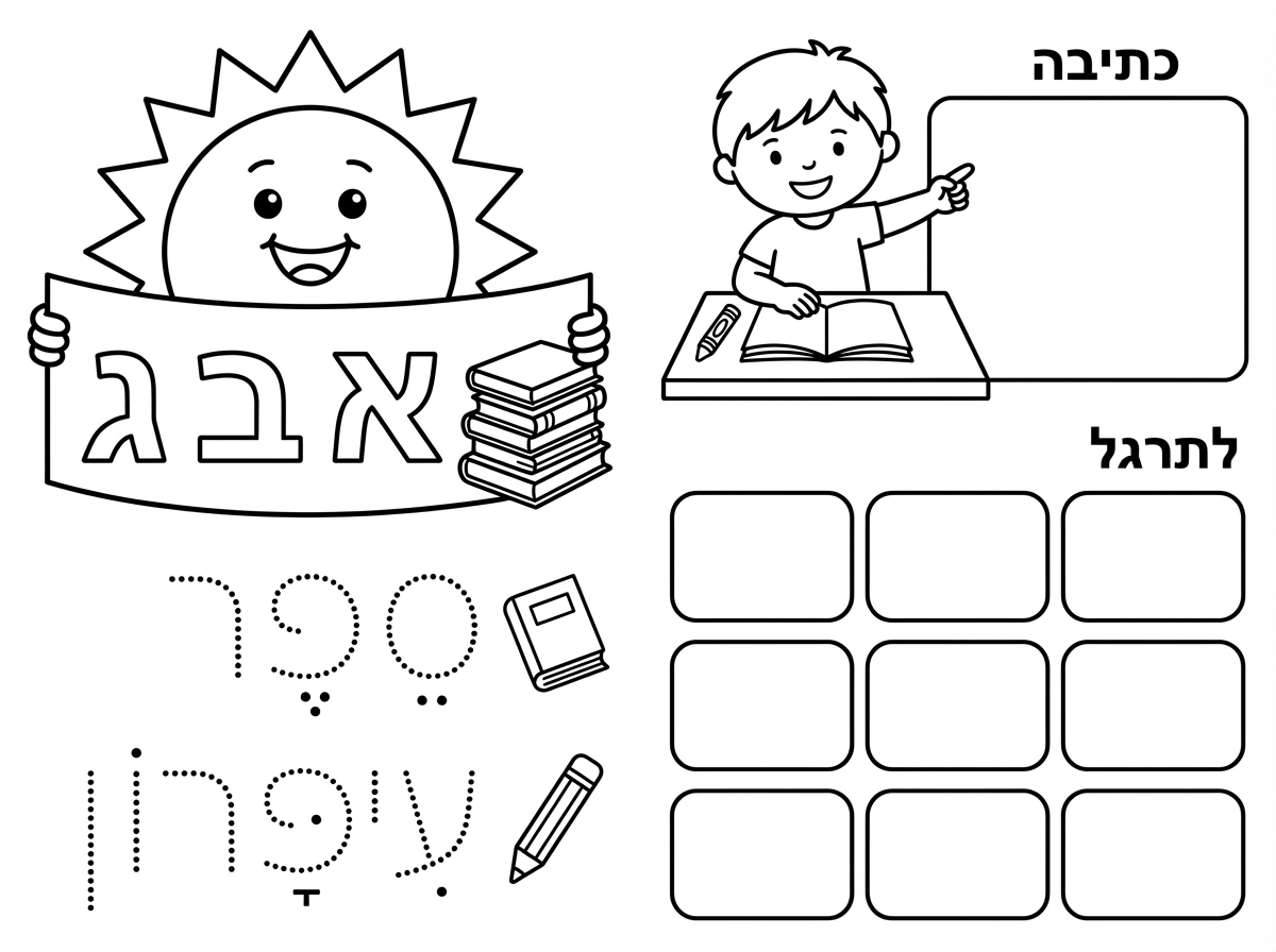 פעילויות לימוד קריאה וכתיבה לכיתה א