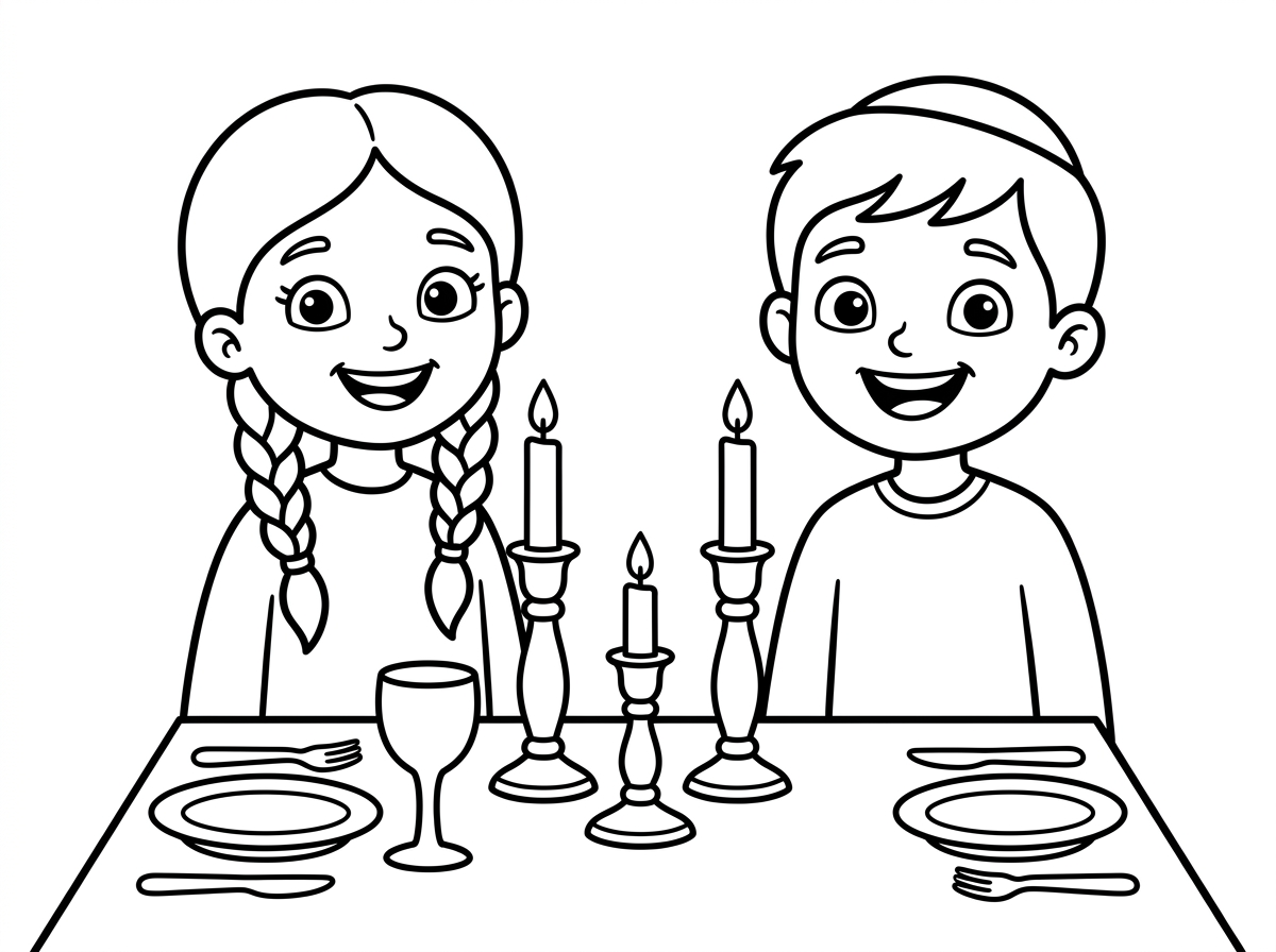 מהמם 
ששני הילדים יעמדו מאחורי השולחן הערוך ושהפמוט הקטן יהיה בין שני הפמוטות הגדולים