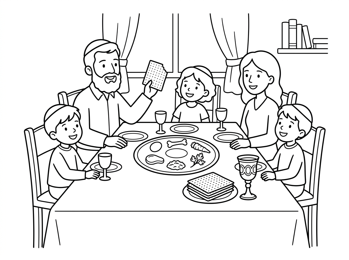 תעשה לי דף לצביעה קלה לילדים קטנים של פסח