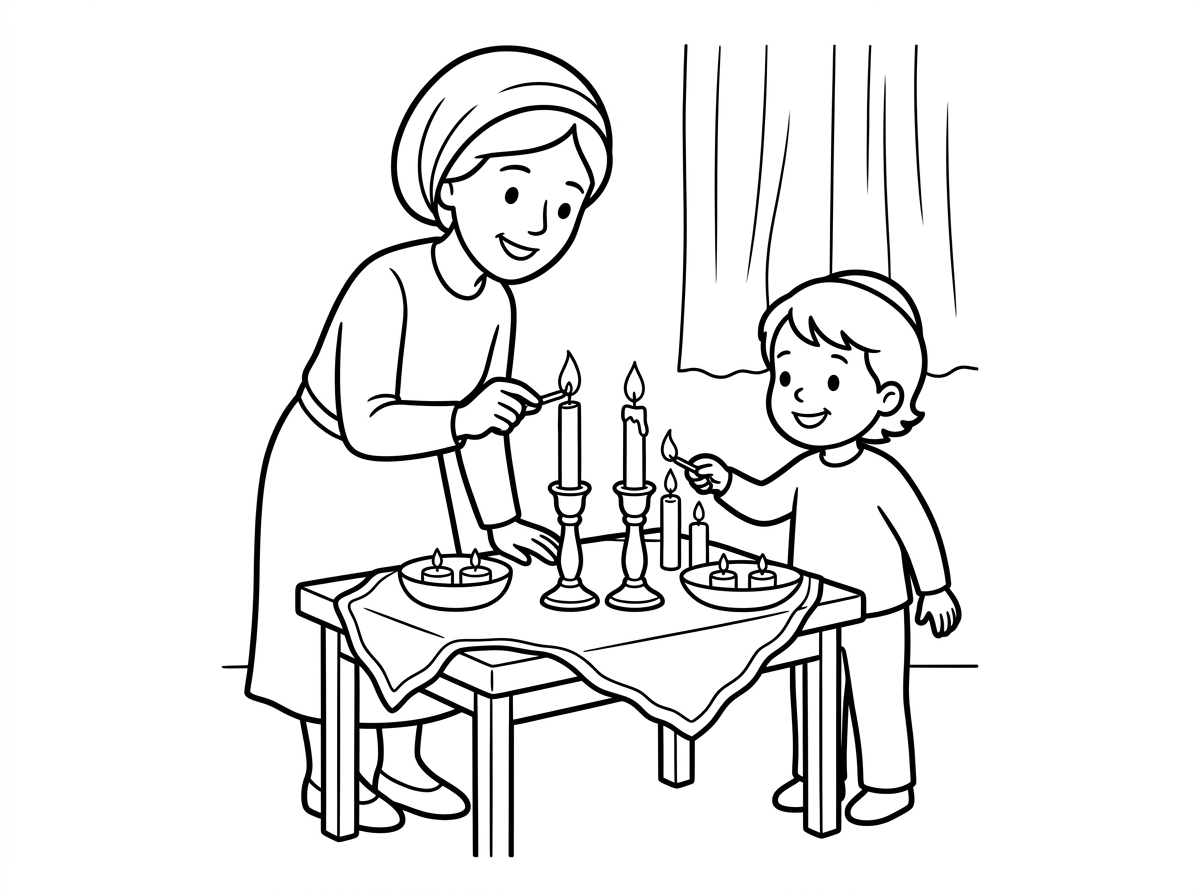 ואמא מדליקה נרות ולידה ילדה מדליקה גם