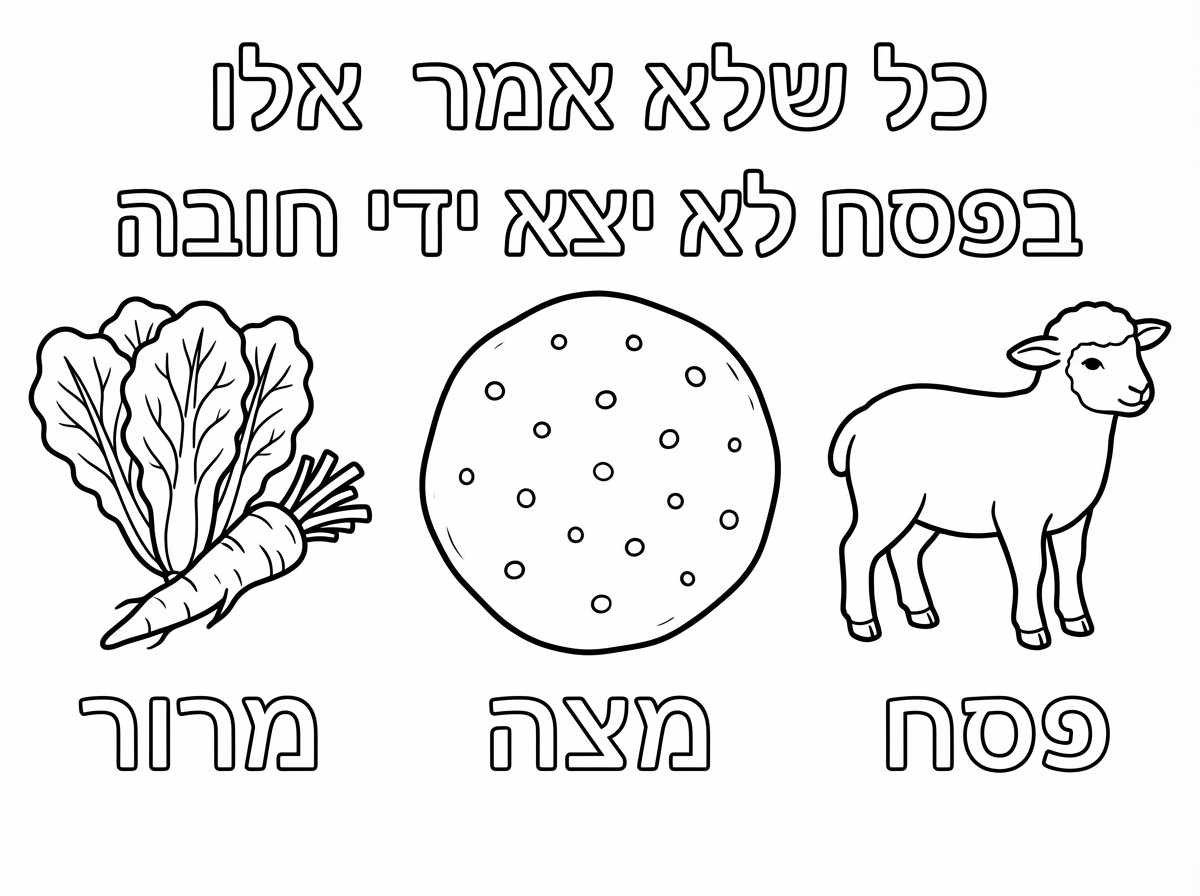מושלם 
שפסח יהיה מימן מצא באמצע ומרור בשמאל
