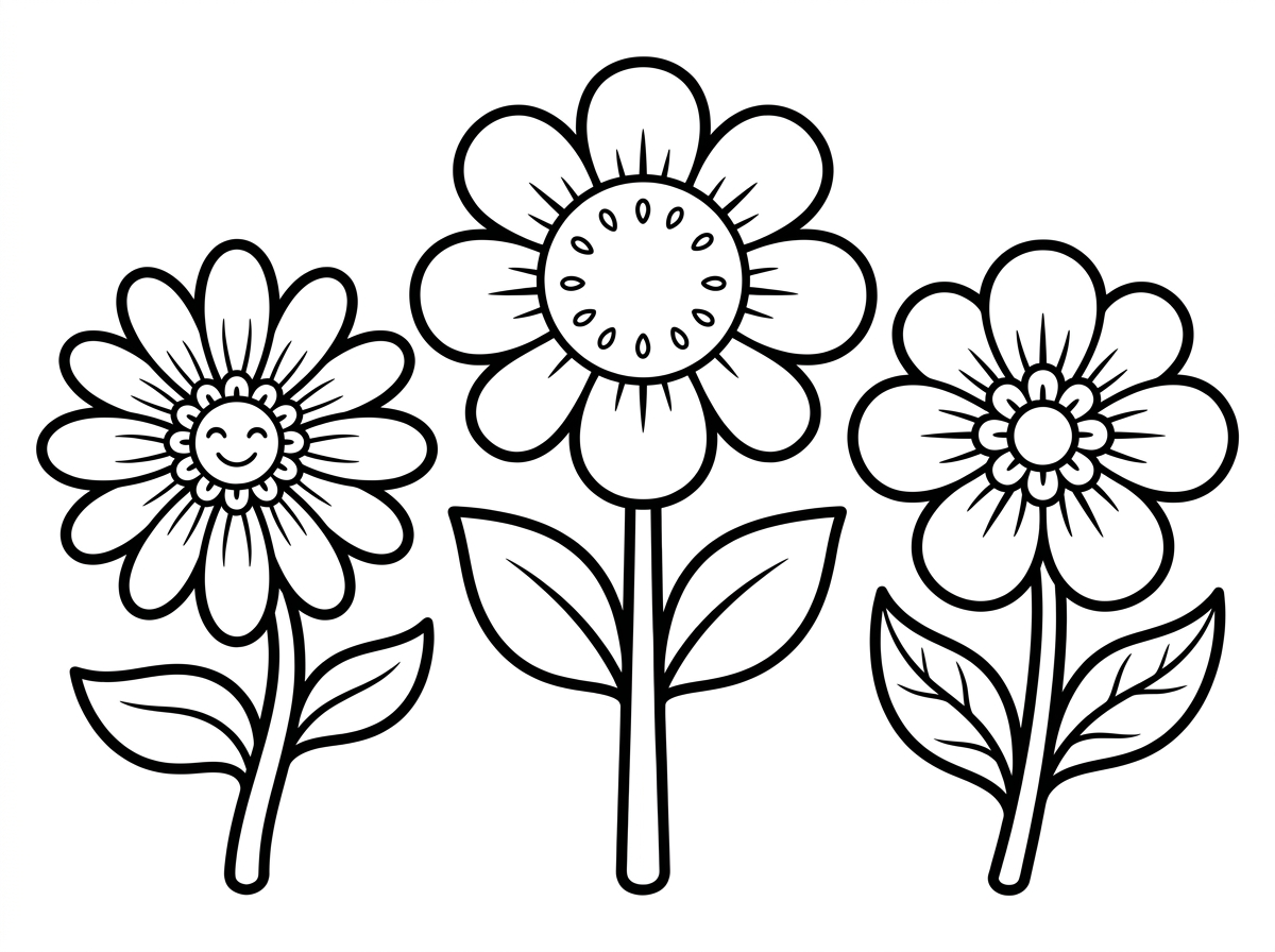 שלושה פרחים גדולים יפים