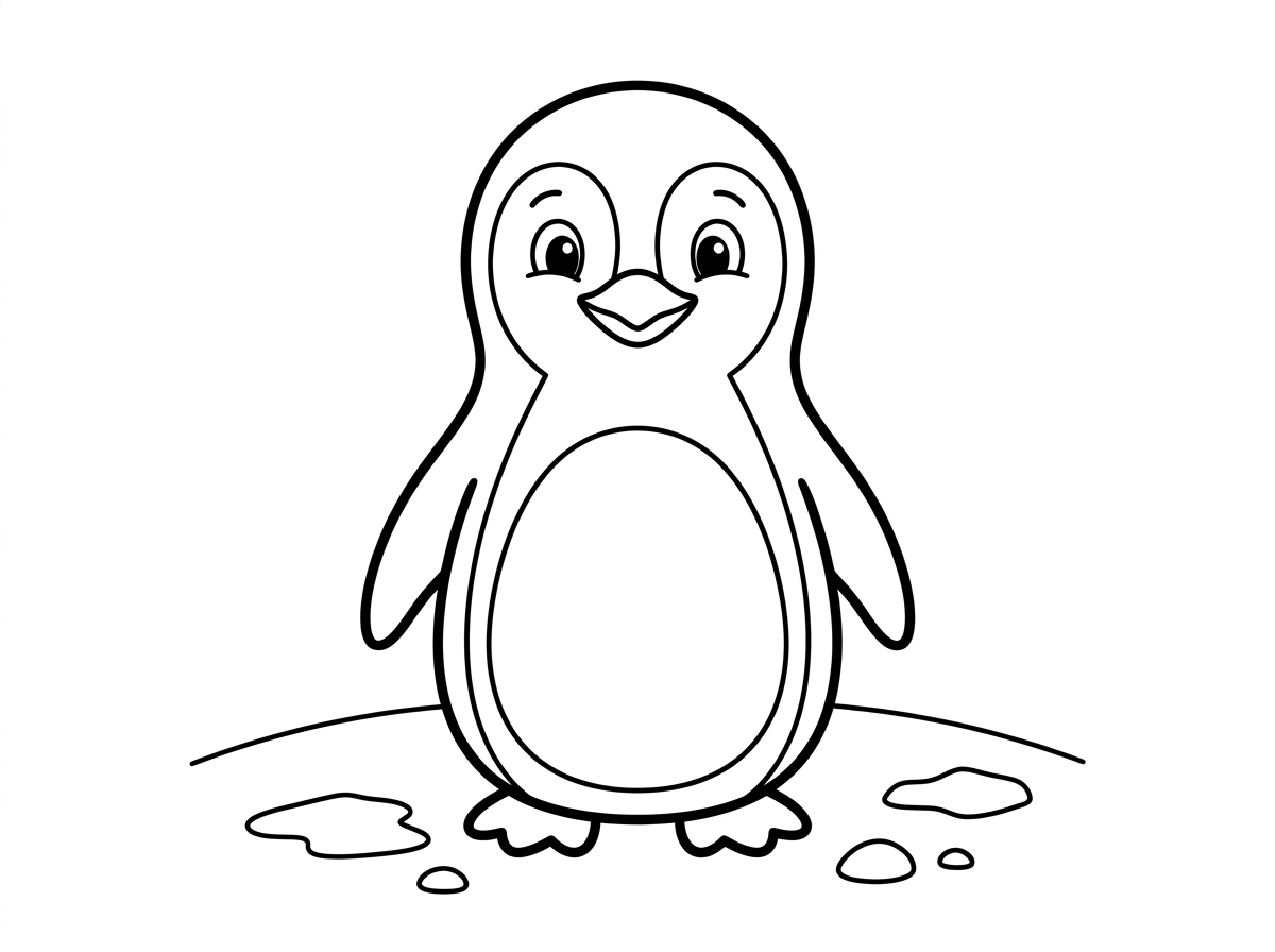תעשה לי דף ציור של פינגווין